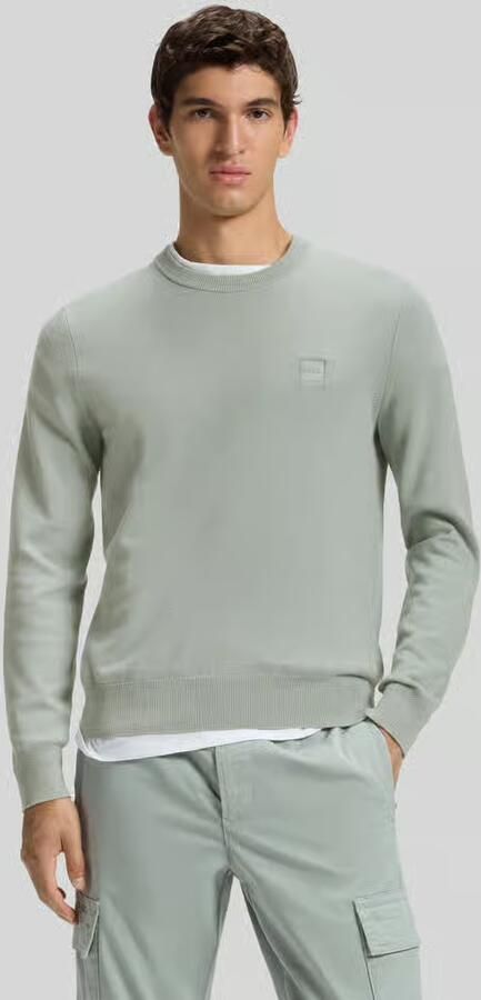 Boss Orange Regular fit pullover van een mix van katoen en kasjmier model 'KANOVANO' - Foto 2
