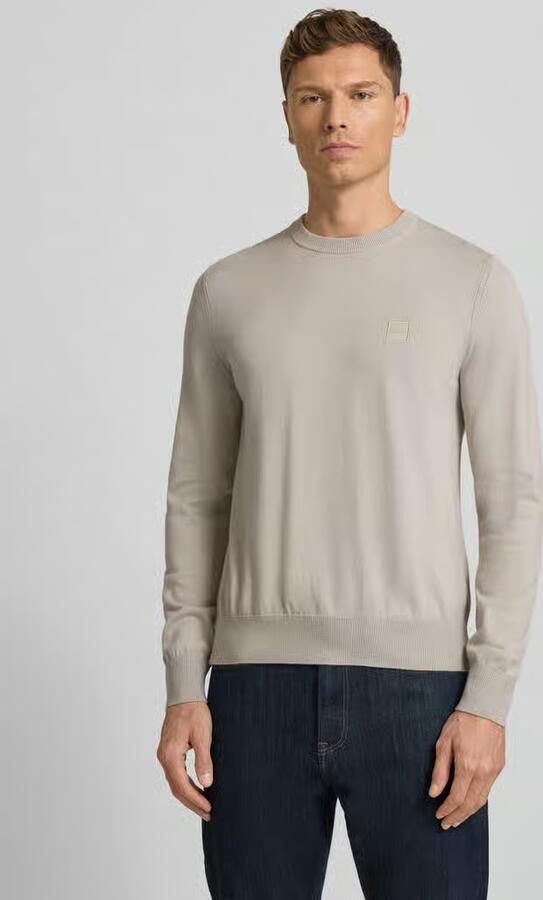Boss Orange Regular fit pullover van een mix van katoen en kasjmier model 'KANOVANO' - Foto 9