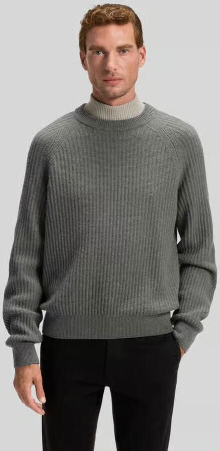 Boss Orange Gebreide trui Klacier Ronde hals Relaxed Fit ribgebreid - Foto 7