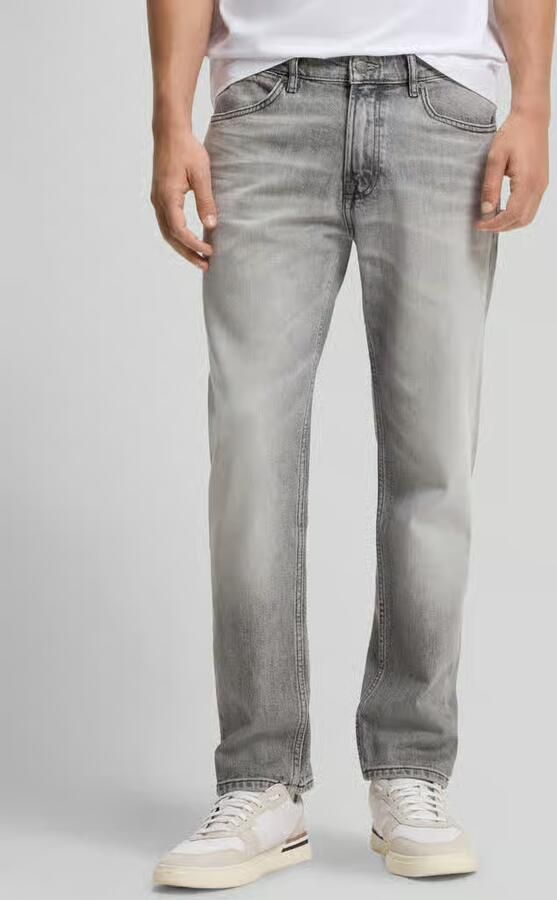 Boss Orange Regular fit straight leg jeans van katoenmix met lyocellgehalte model 'RE.MAINE-2-BO' - Foto 2