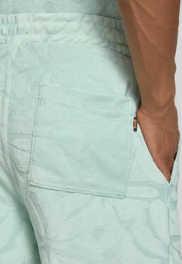 Boss Orange regular fit sweatshorts van katoenmix model 'SE_FLOWER'