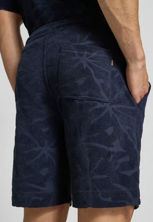 Boss Orange regular fit sweatshorts van katoenmix model 'SE_FLOWER'