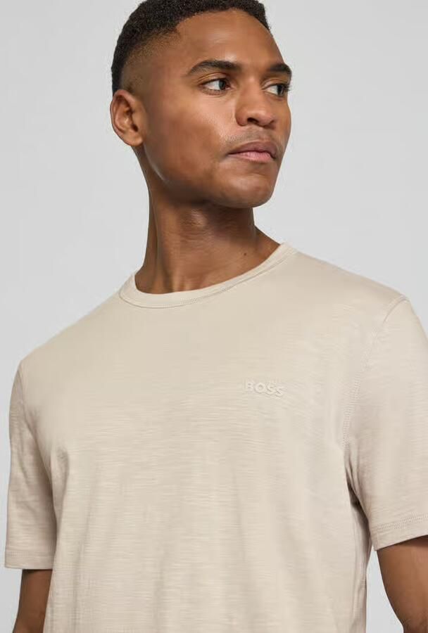Boss Orange Regular fit T-shirt van gestructureerd katoen Model 'TEGOOD' - Foto 8