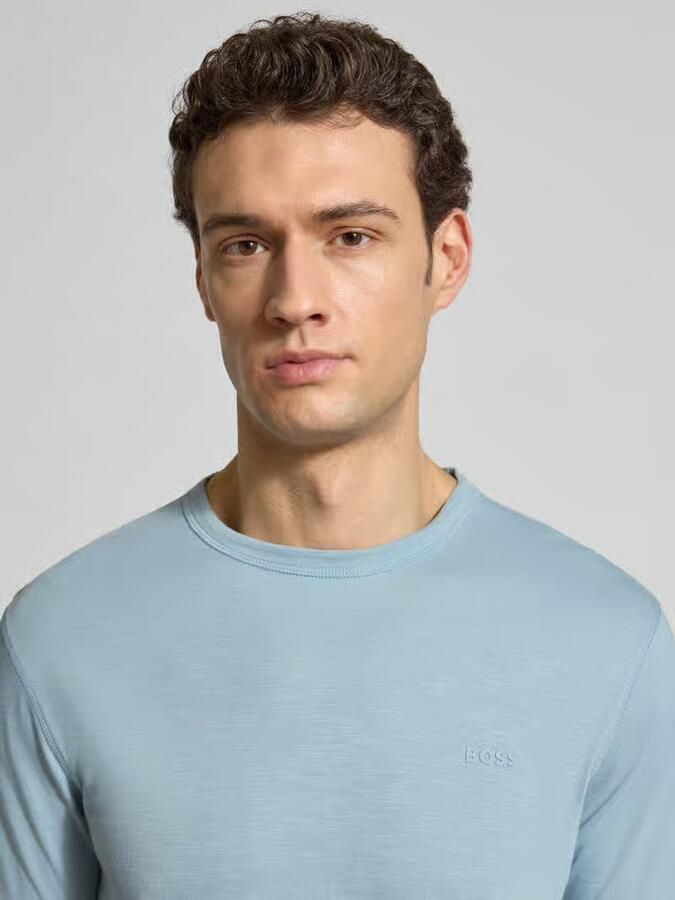 Boss Orange Regular fit T-shirt van gestructureerd katoen Model 'TEGOOD' - Foto 7