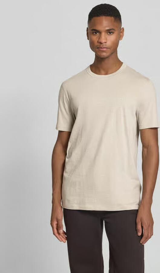 Boss Orange Regular fit T-shirt van gestructureerd katoen Model 'TEGOOD' - Foto 11