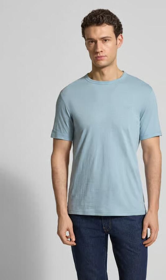 Boss Orange Regular fit T-shirt van gestructureerd katoen Model 'TEGOOD' - Foto 13