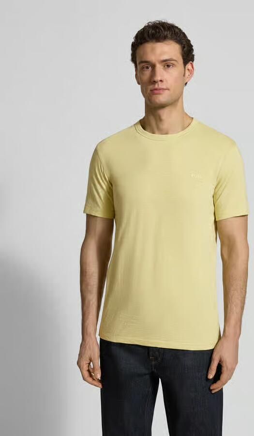Boss Orange Regular fit T-shirt van gestructureerd katoen Model 'TEGOOD' - Foto 4