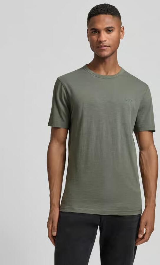 Boss Orange Regular fit T-shirt van gestructureerd katoen Model 'TEGOOD' - Foto 7