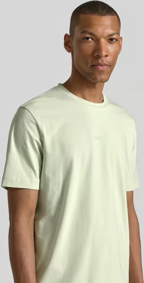 Boss Orange regular fit T-shirt van katoenmix model 'TCHUP' - Foto 6