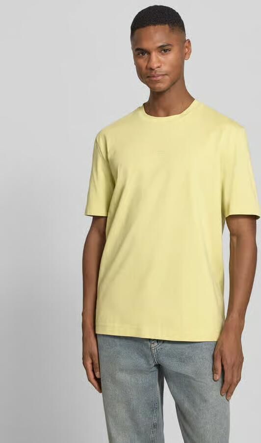 Boss Orange regular fit T-shirt van katoenmix model 'TCHUP' - Foto 4