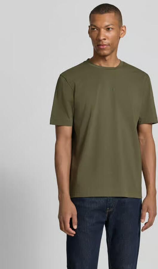 BOSS ORANGE Heren Polo's & T-shirts Tchup 10242929 01 Khaki - Foto 7