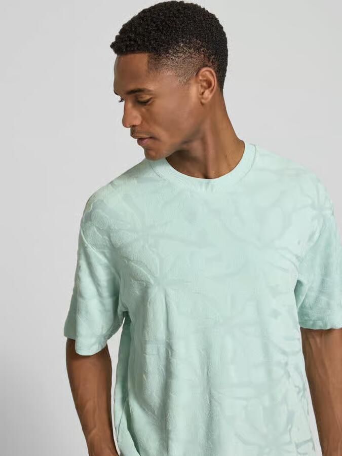 Boss Orange regular fit T-shirt van katoenmix model 'TE_FLOWER'