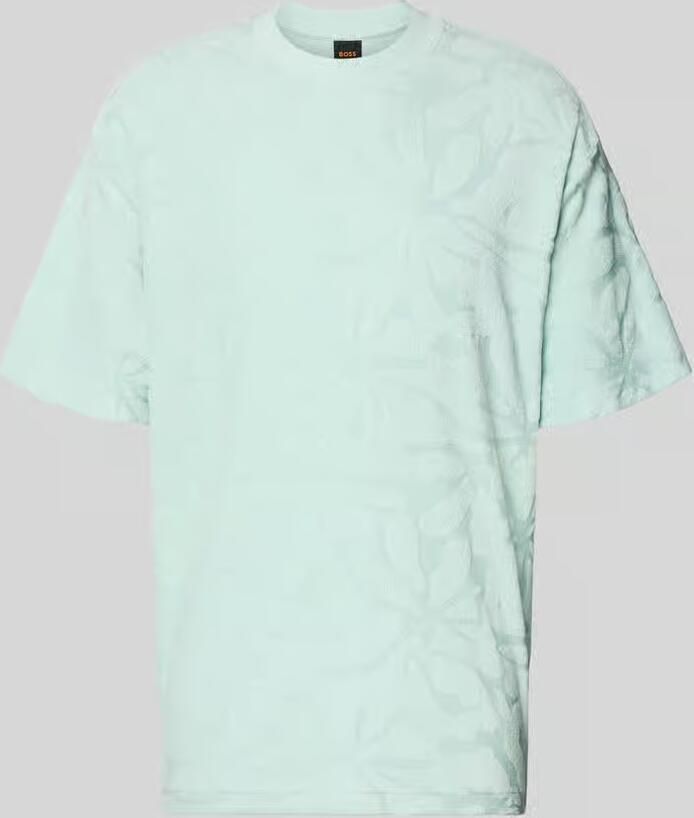 Boss Orange regular fit T-shirt van katoenmix model 'TE_FLOWER' - Foto 2