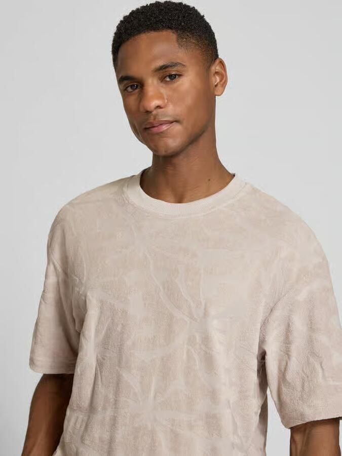 Boss Orange regular fit T-shirt van katoenmix model 'TE_FLOWER'