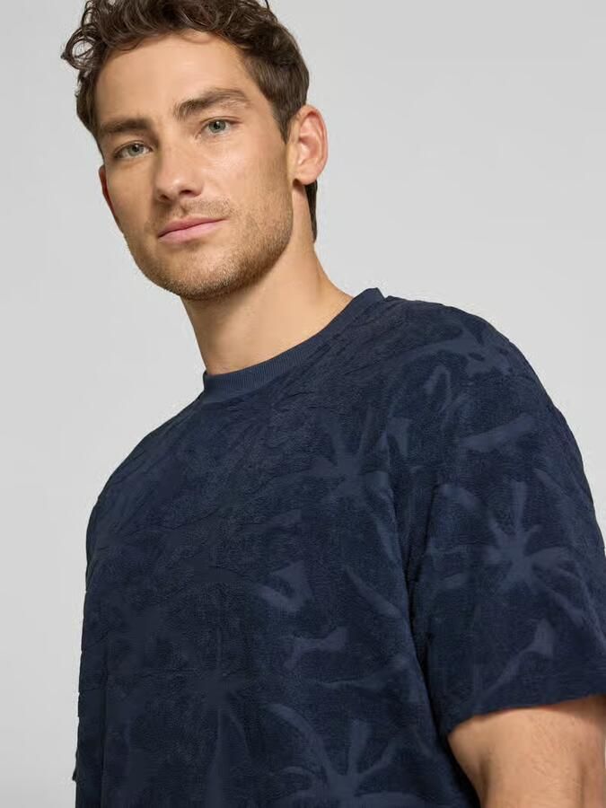 Boss Orange regular fit T-shirt van katoenmix model 'TE_FLOWER'