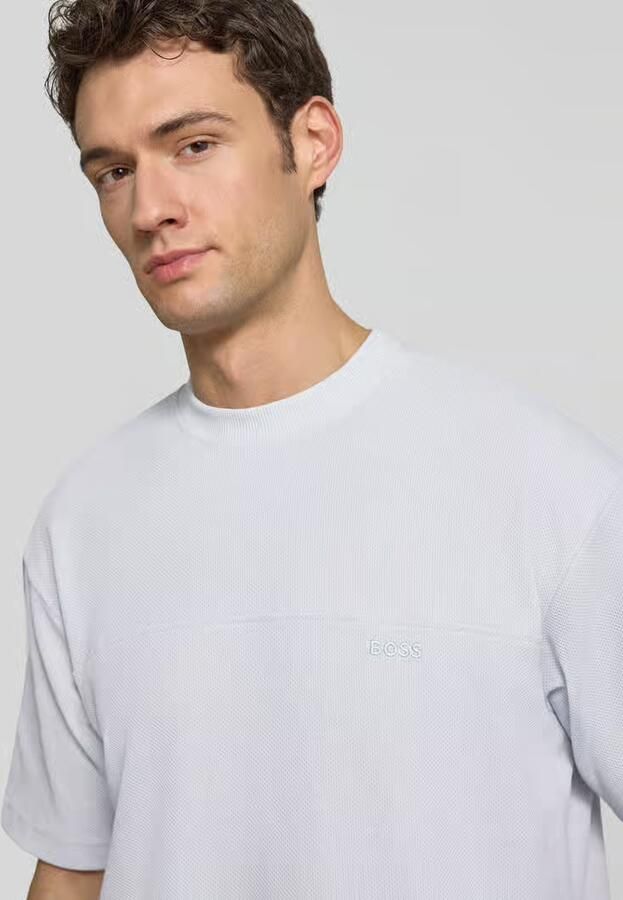 Boss Orange Regular fit T-shirt van katoenmix model 'TE_HIVE'