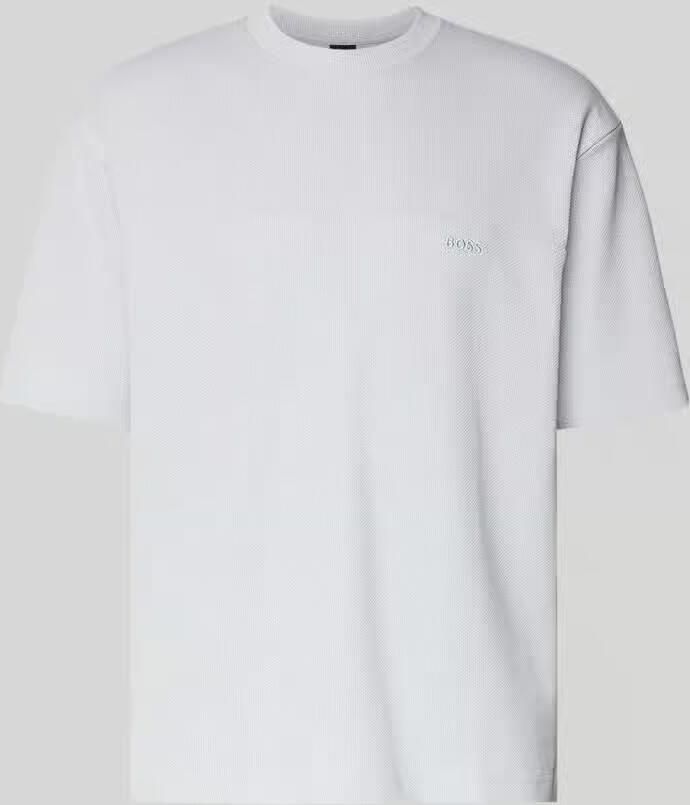 Boss Orange Regular fit T-shirt van katoenmix model 'TE_HIVE' - Foto 2