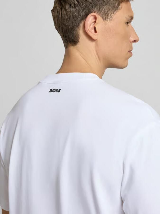 Boss Orange Regular fit T-shirt van katoenmix model 'TEETIM'