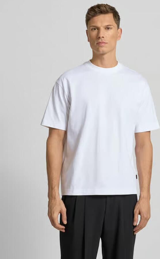 Boss Orange Regular fit T-shirt van katoenmix model 'TEETIM' - Foto 5