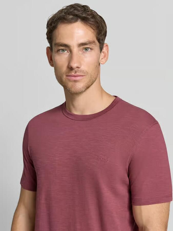 Boss Orange Regular fit t-shirt van katoenmix model 'Tegood' - Foto 3