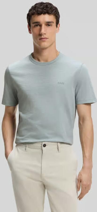 Boss Orange Regular fit t-shirt van katoenmix model 'Tegood' - Foto 3