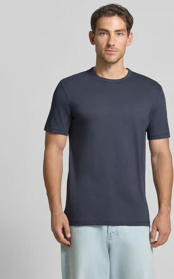 Boss Orange Regular fit t-shirt van katoenmix model 'Tegood' - Foto 3