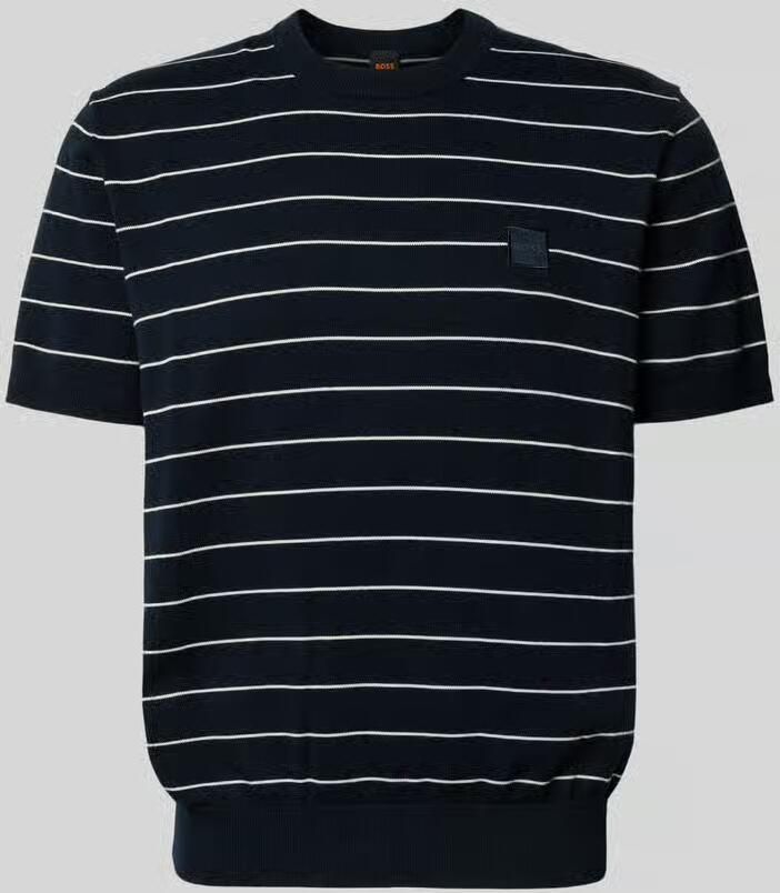 Boss Orange regular fit T-shirt van mix van katoen en kasjmier model 'KANACHO' - Foto 2