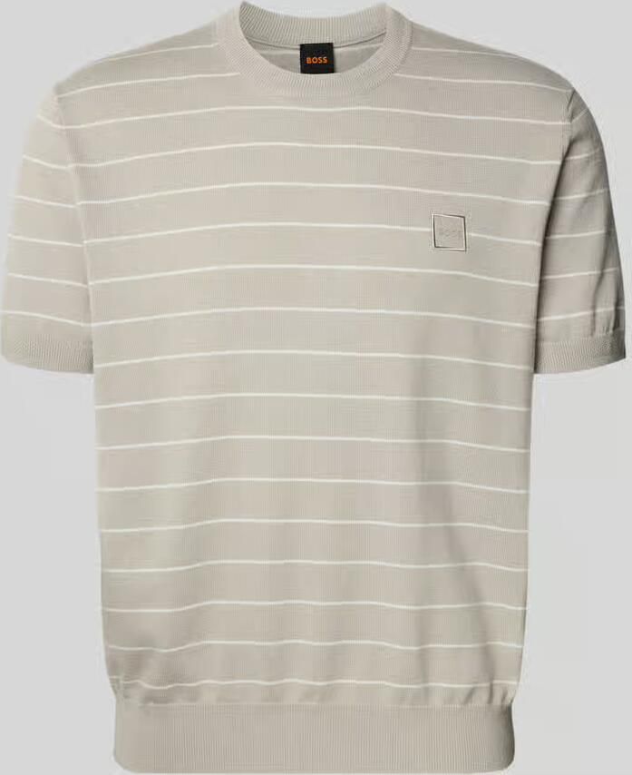 Boss Orange regular fit T-shirt van mix van katoen en kasjmier model 'KANACHO' - Foto 2
