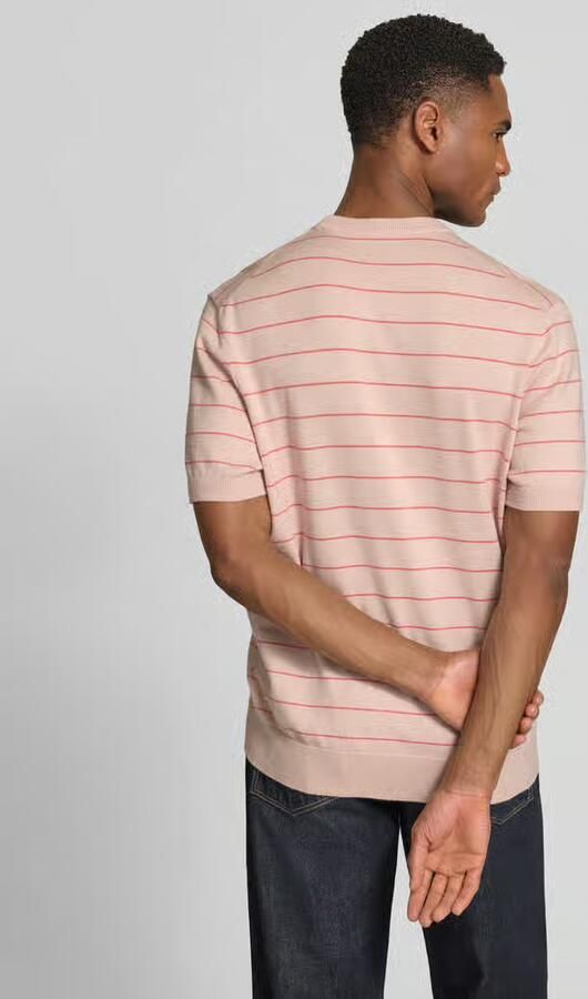 Boss Orange regular fit T-shirt van mix van katoen en kasjmier model 'KANACHO' - Foto 3