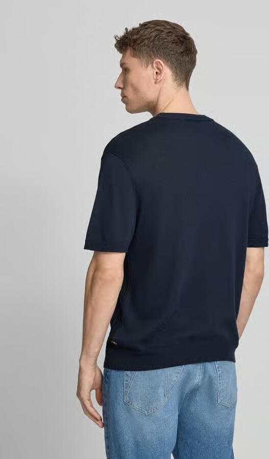 Boss Orange regular fit T-shirt van mix van katoen en linnen model 'KAJORDINO' - Foto 3