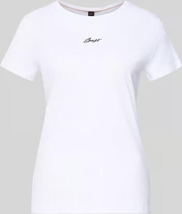 Boss Orange Regular Fit T-shirt van puur katoen model 'C_ELOVE_EMBRO'
