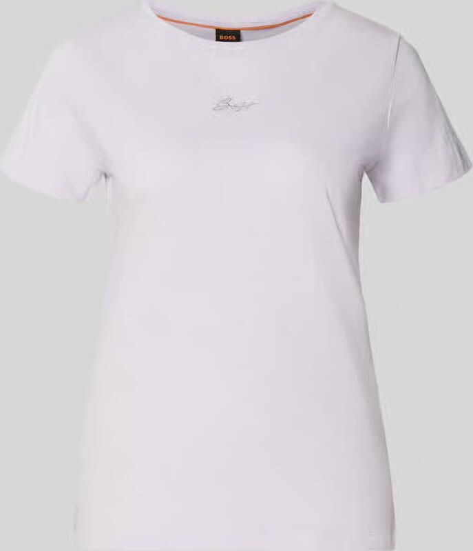 Boss Orange Regular Fit T-shirt van puur katoen model 'C_ELOVE_EMBRO'