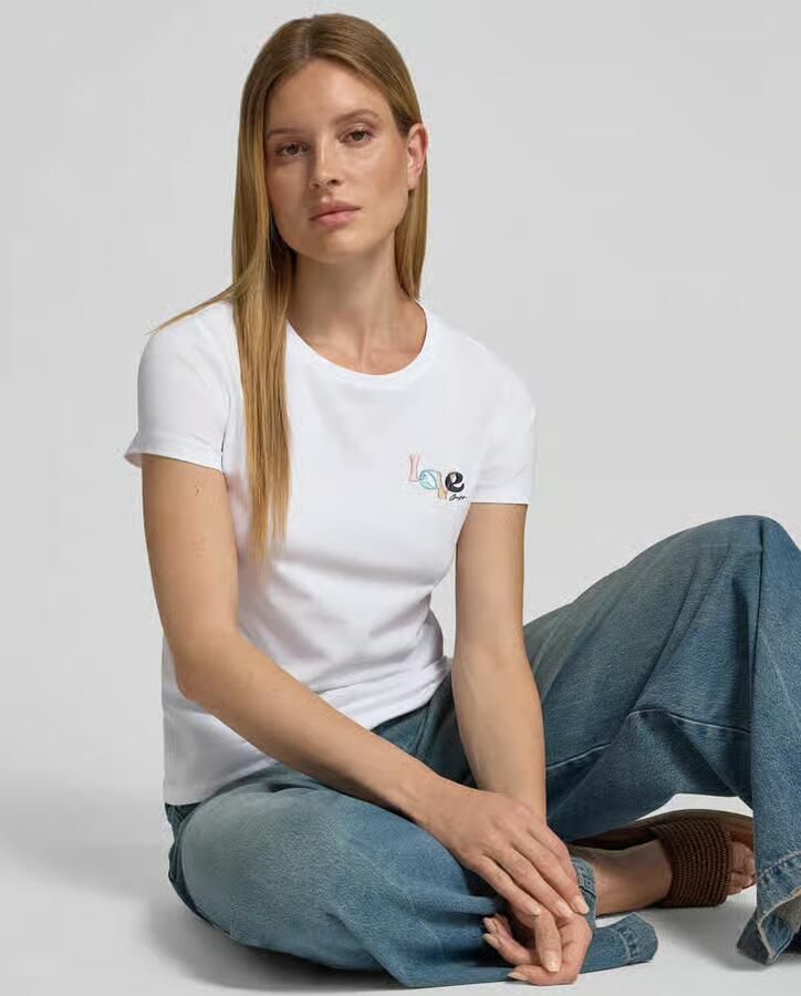 Boss Orange regular fit T-shirt van puur katoen model 'E_ELOVE_5'