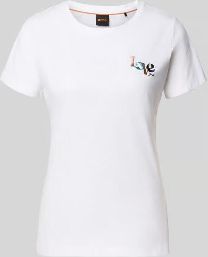 Boss Orange regular fit T-shirt van puur katoen model 'E_ELOVE_5' - Foto 2
