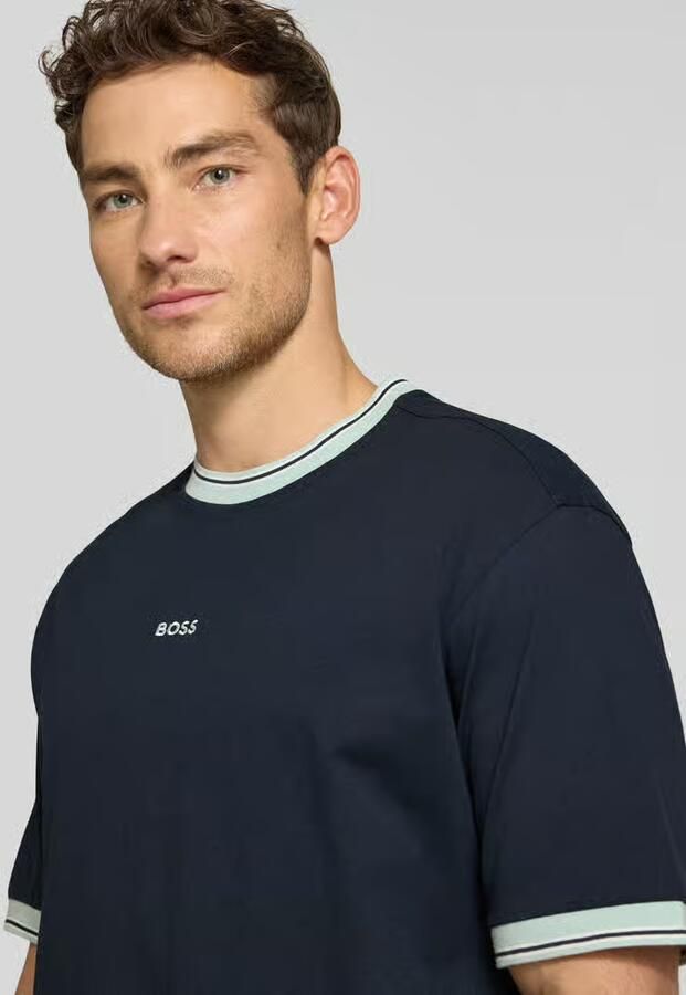 Boss Orange regular fit T-shirt van puur katoen model 'TE_BLOCKS'