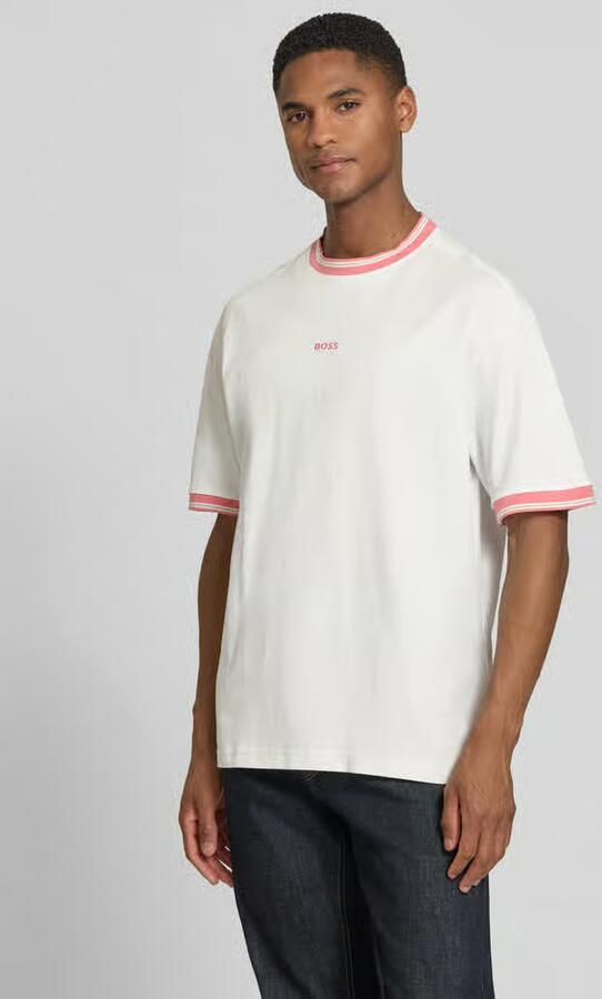 Boss Orange regular fit T-shirt van puur katoen model 'TE_BLOCKS' - Foto 3