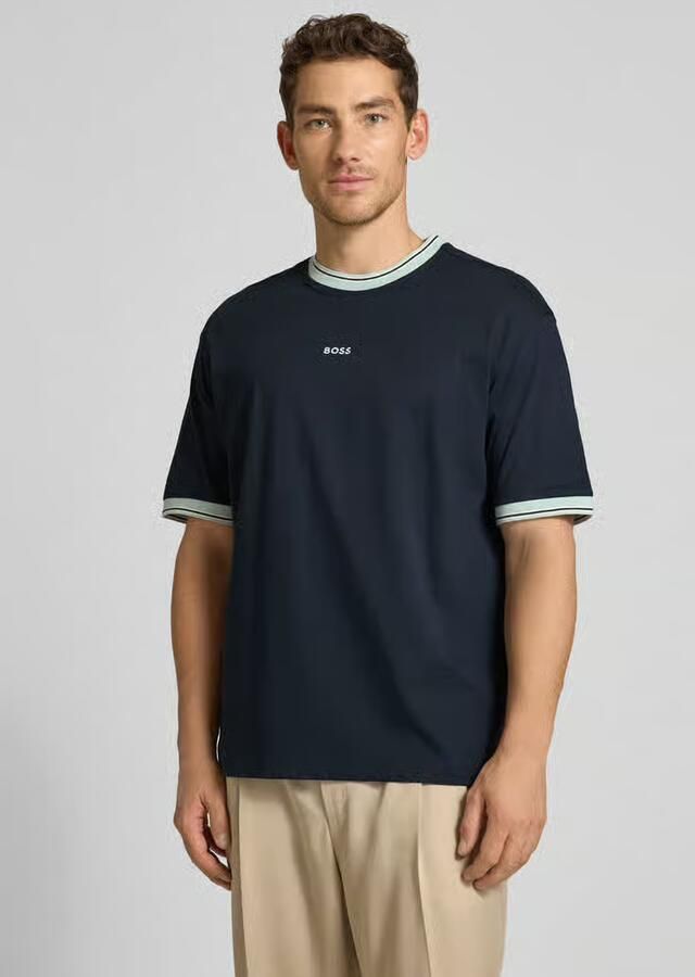 Boss Orange regular fit T-shirt van puur katoen model 'TE_BLOCKS' - Foto 3
