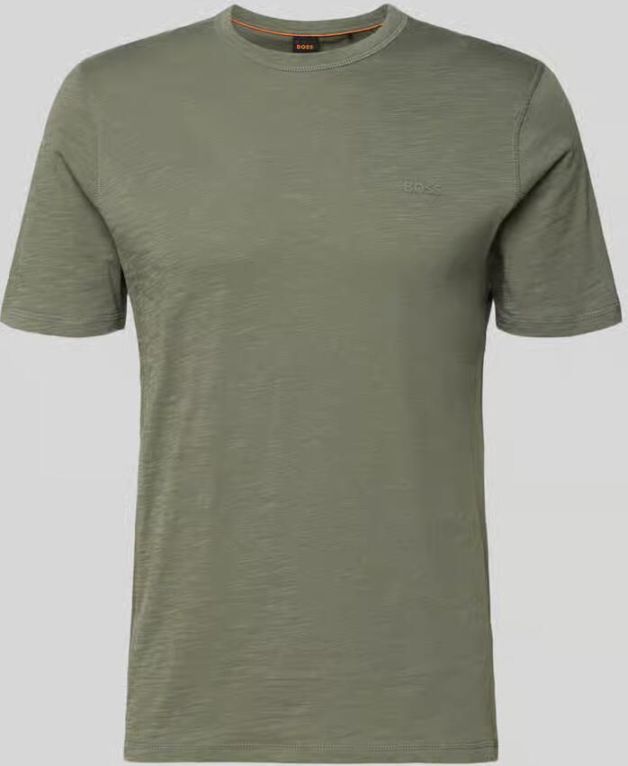 Boss Orange Regular fit T-shirt van gestructureerd katoen Model 'TEGOOD' - Foto 3