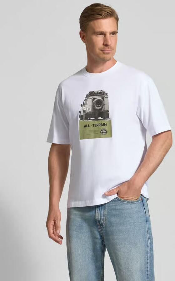 Boss Orange Regular fit T-shirt van puur katoen model 'WAGON' - Foto 7