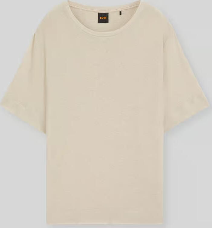 Boss Orange Regular fit T-shirt van puur linnen - Foto 2