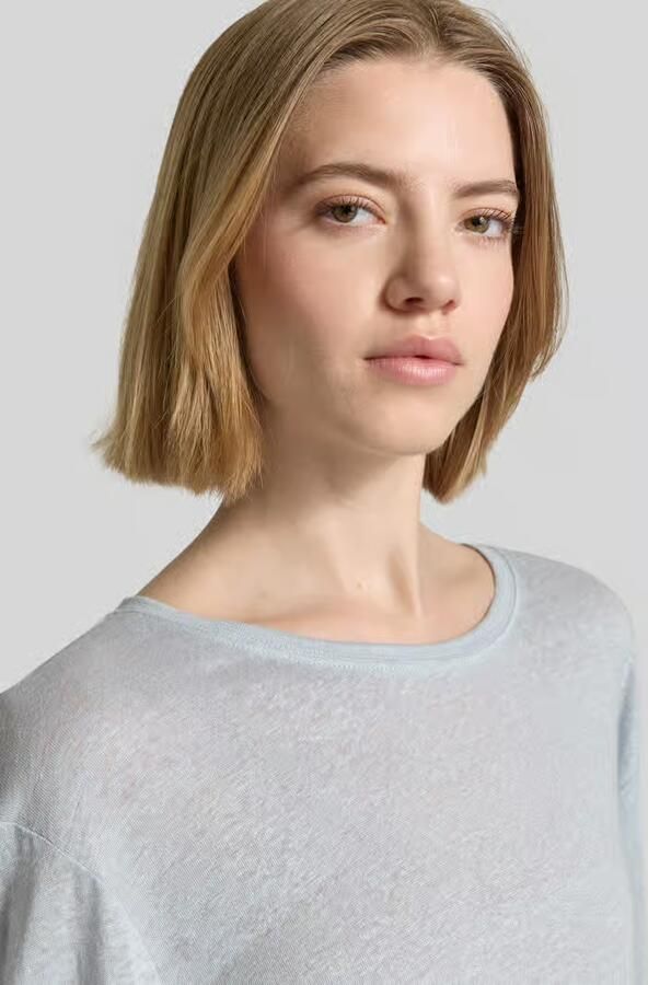 Boss Orange Regular fit T-shirt van puur linnen