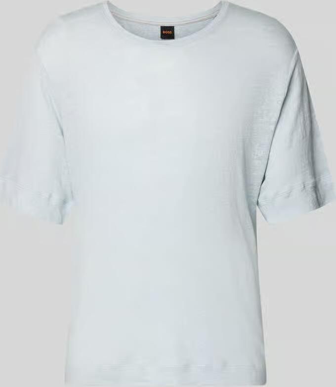 Boss Orange Regular fit T-shirt van puur linnen - Foto 2