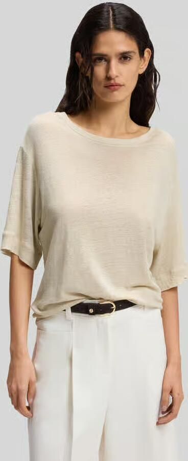 Boss Orange Regular fit T-shirt van puur linnen - Foto 4