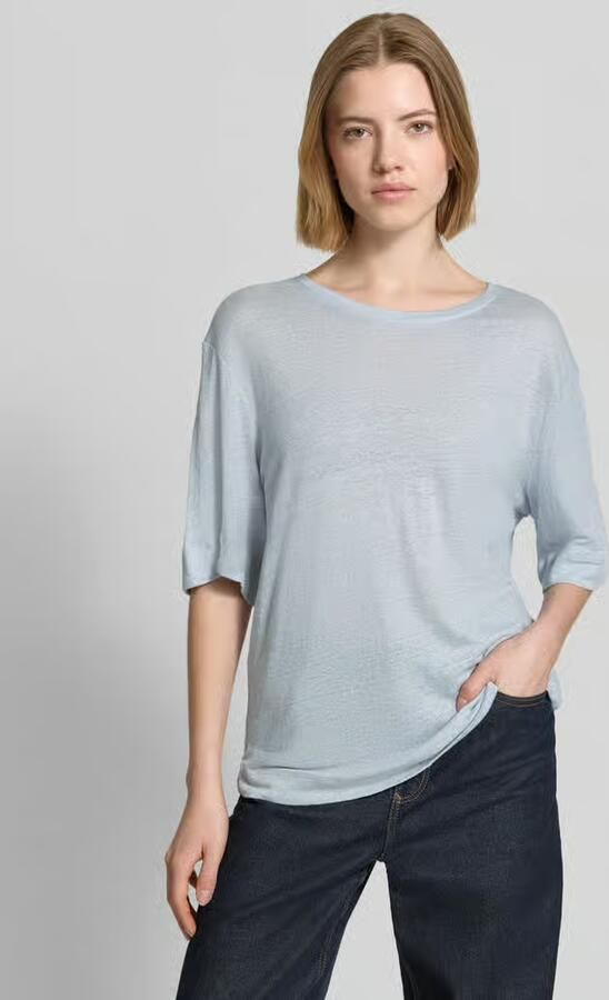 Boss Orange Regular fit T-shirt van puur linnen - Foto 3