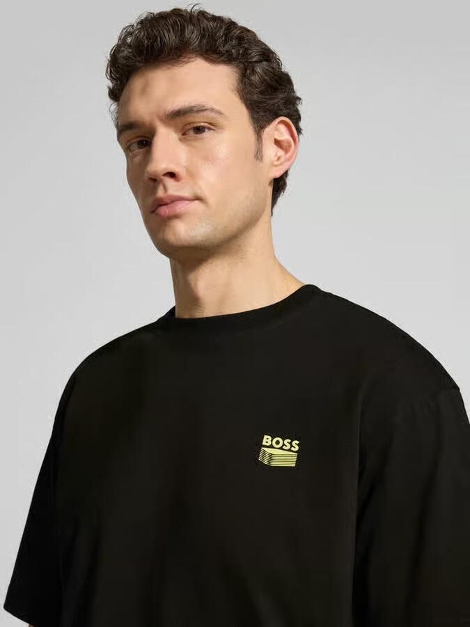 Boss Orange Regular fit T-shirt van zuiver katoen Model 'TE-BRUTALISM'