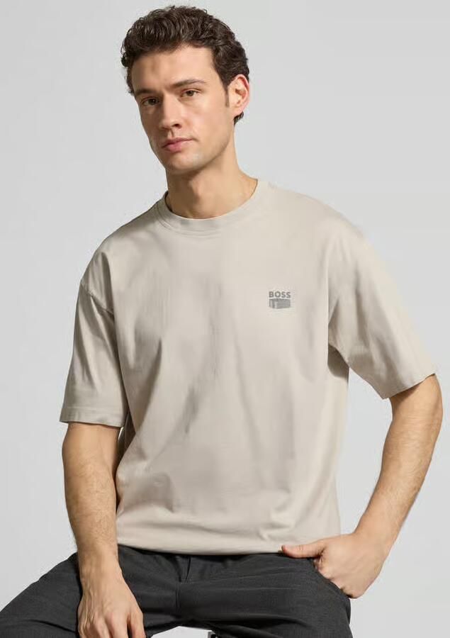 Boss Orange Regular fit T-shirt van zuiver katoen Model 'TE-BRUTALISM' - Foto 5