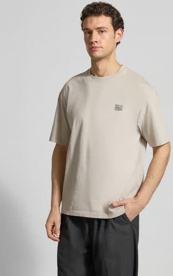 Boss Orange Regular fit T-shirt van zuiver katoen Model 'TE-BRUTALISM' - Foto 6