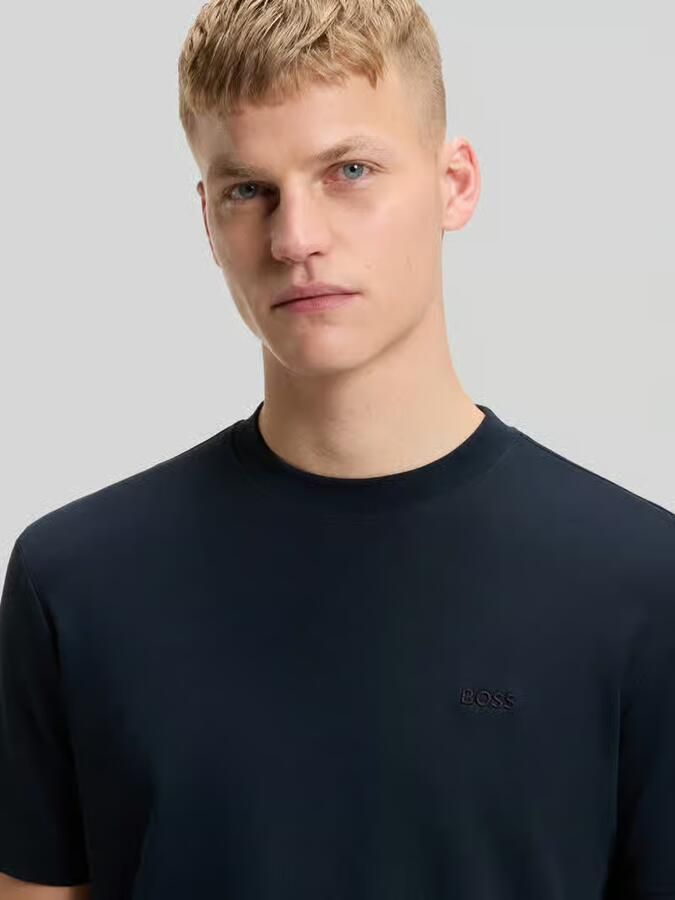 Boss Orange regular fit T-shirt van zuiver katoen model 'TE_INTERLOCK'