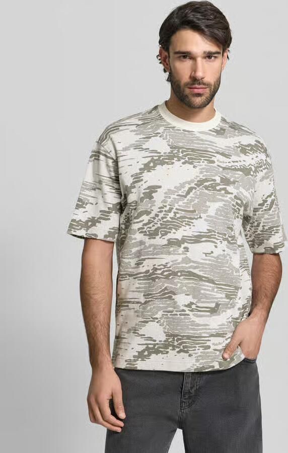 Boss Orange Regular Fit T-shirt van zuiver katoen model 'TE_WILDNATURE' - Foto 4