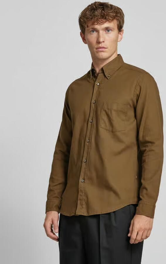 Boss Orange Regular fit vrijetijdsoverhemd met button-downkraag model 'Rickert - Foto 2